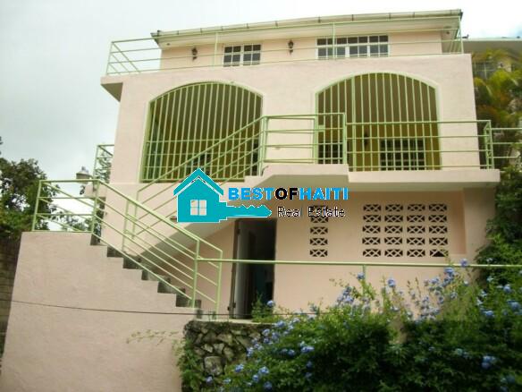 Two-Story, 3 Bedrooms House for Sale at Fermathe, Kenscoff, Haiti