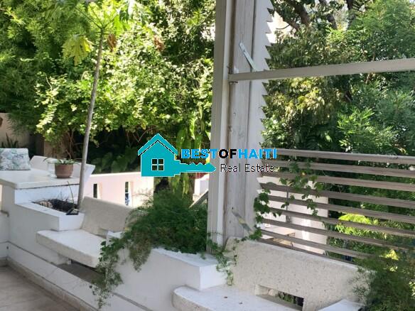 Beautiful, secure, 2 bedrooms, 2 bathrooms, fully furnished, independent apartment for rent in Musseau, Petion-Ville, Haiti.