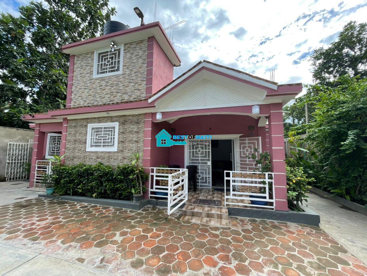 Fully Equipped Furnished House for Rent in Cap-Haitien, 2 Bedrooms, 3 baths.