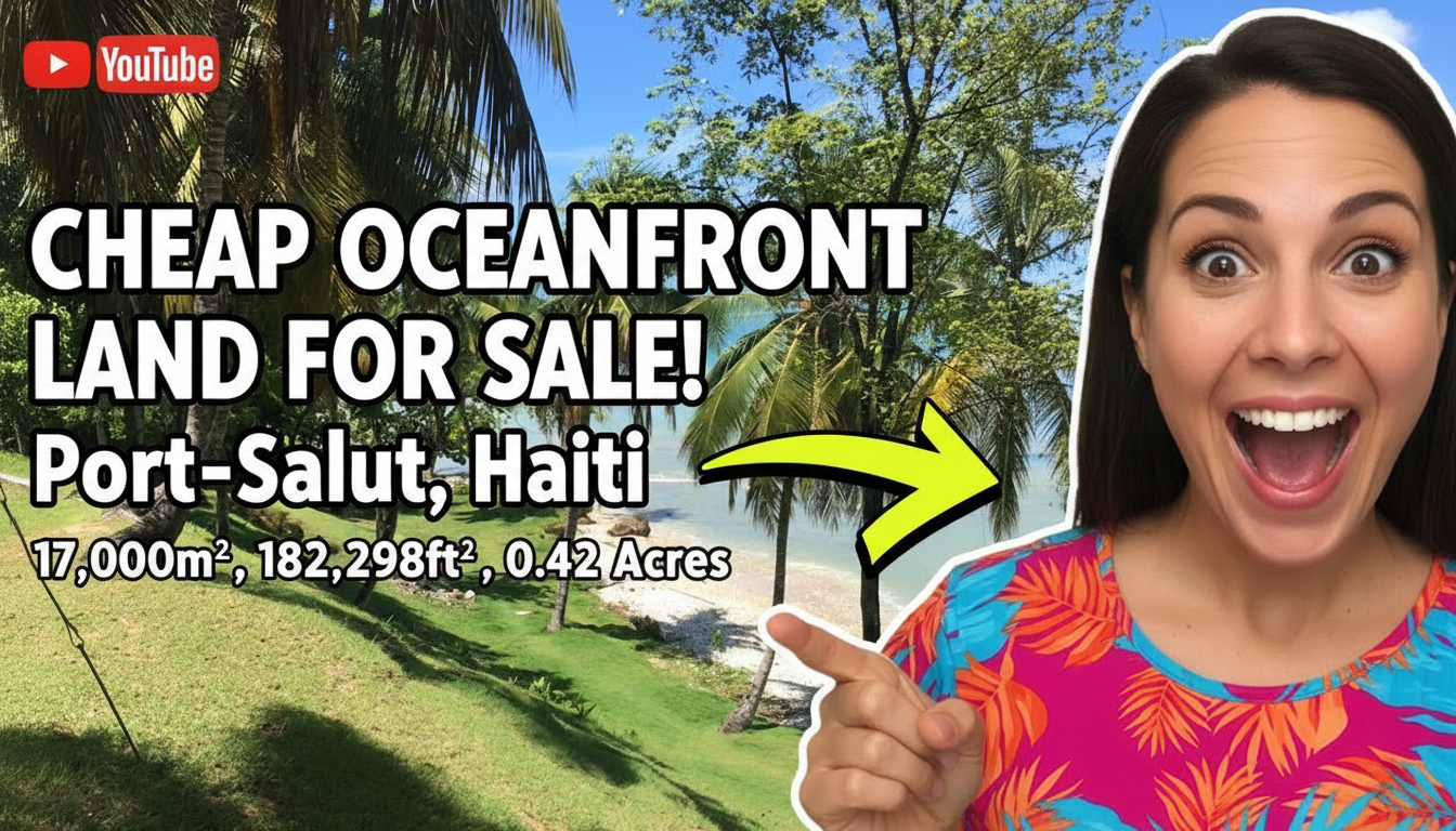 Cheap & Stunning Oceanfront Land for Sale in Port-Salut, Haiti – 13.18 Centiemes (1,700m², 18,298.65ft², or 0.42 Acres) – Super Clean Private Beach, Accessible, Completely Paved Roads, One of the Safest Neighborhoods in the South Overlooking The Turquoise Blue Caribbean Sea, Flat, Build-Ready – Ideal for a Residential House, Home, Cottage or Mansion,  Luxury Apartment Complex, Hotel, Airbnb, Bed & Breakfast, Assisted Living Facility and More…