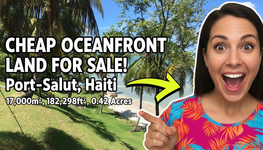 Cheap & Stunning Oceanfront Land for Sale in Port-Salut, Haiti – 13.18 Centiemes (1,700m², 18,298.65ft², or 0.42 Acres) – Super Clean Private Beach, Accessible, Completely Paved Roads, One of the Safest Neighborhoods in the South Overlooking The Turquoise Blue Caribbean Sea, Flat, Build-Ready – Ideal for a Residential House, Home, Cottage or Mansion, Luxury Apartment Complex, Hotel, Airbnb, Bed & Breakfast, Assisted Living Facility and More…