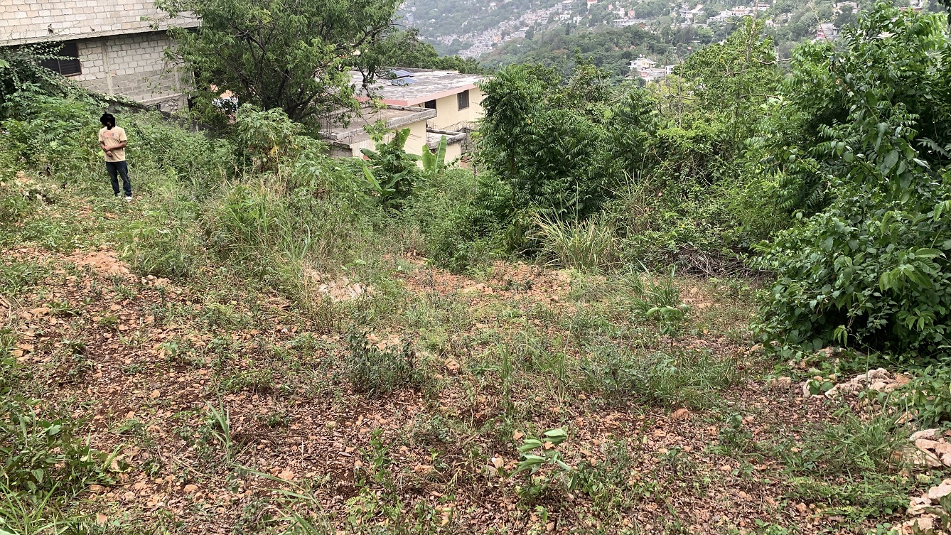Premium Residential Land + Small 2-Bedroom , 1 Bath House for Sale in Pelerin 6 & 4 Petion-Ville, Haiti – 8 Centiemes (1,032m², 11,108ft², or 0.25 Acres) with Nicely Paved Roads, 100% Suburban Neighborhood, Highly Secure with Private Security Force, Flat, Build-Ready, 3-Way Fenced, Gated – Expensive Luxury Houses,  Apartment Complexes, Embassies, and Ambassadors in Area