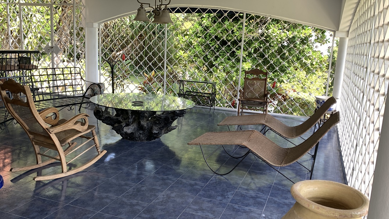 FURNISHED LUXURY MOUNTAIN ESTATE for RENT, Montagne Noire (Lower – Near Spain’s Embassy), Petion-Ville, Haiti – 4 Spacious Bedrooms, 5 Bathrooms, Office Space, Expensive Modern Antique Furniture, Modern Appliances, 24/7 Robust Solar-Powered Electricity, Backup Generator, Security Guards on Rotation, WiFi/Internet, Servant Quarter, Big Yards with Flowers, Lush Greenery & Manicured Grass, Gleaming Swimming Pool, Parking for 5+ Cars