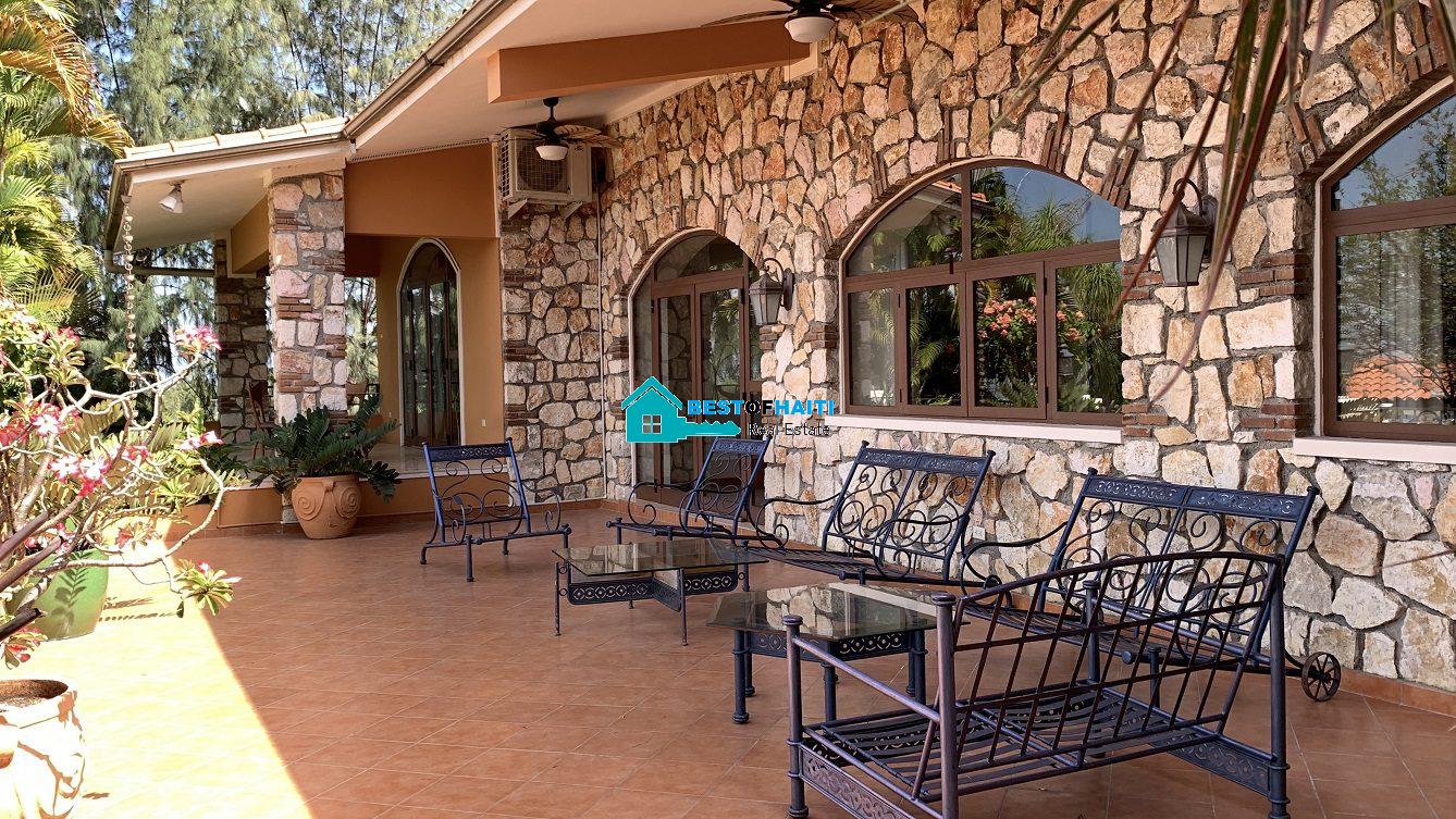 Luxury Fully Furnished Mansion for Rent in the Montana Hotel area of Petion-Ville, Haiti – 5 Spacious Bedrooms, 6 Bathrooms, Sparkling Swimming Pool, Jacuzzi, Whirlpool Jacuzzi Tubs, Air-Conditioner Units (A/C), Ceiling Fans, Washer/Dryer, Breathtaking Views, Strong Solar-Powered Electricity System, Bulletproof Doors/Windowns, Parking for 10 Cars, Servant Quarter, Round-the-Clock Armed Security Guards, Elicopter Landing Pad & More…