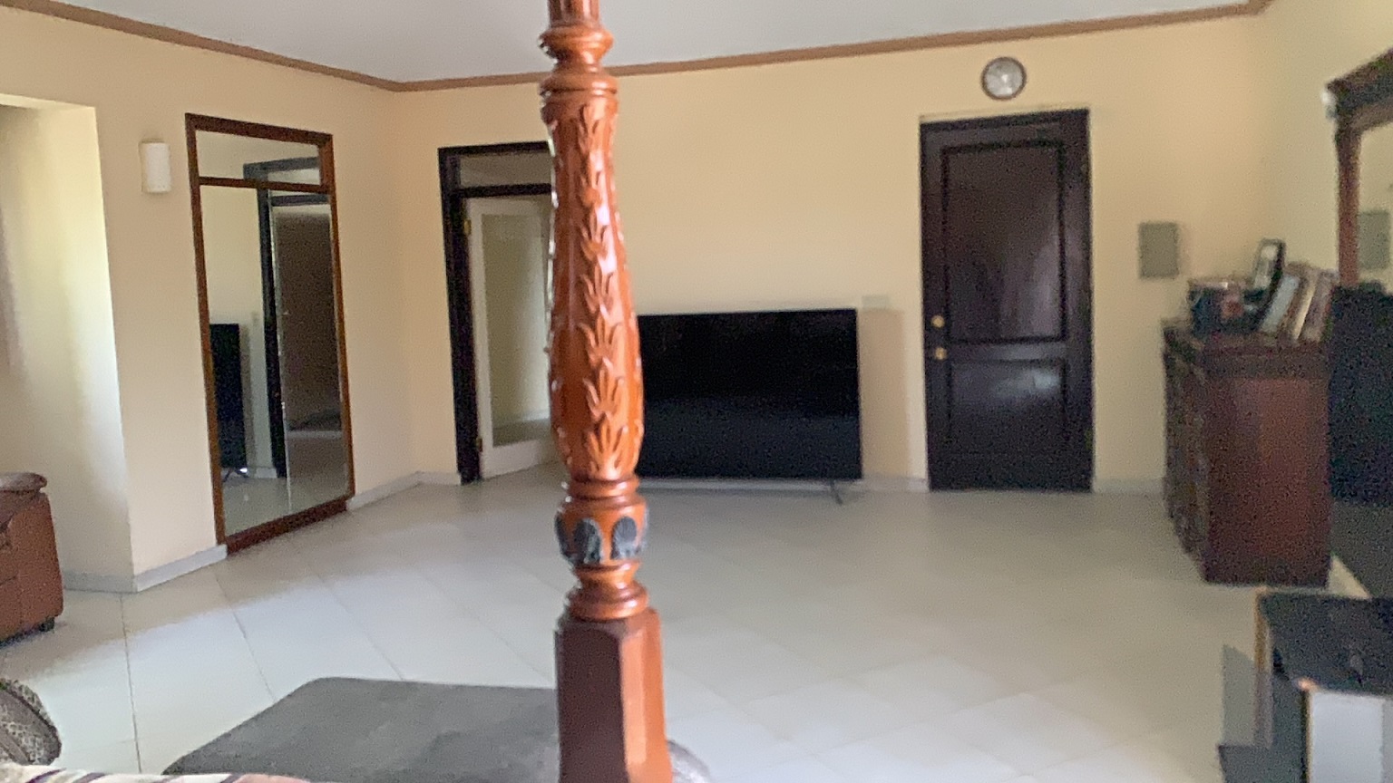 Palace-Style Villa for Sale, Vivy Mitchell, Petion-Ville, Haiti – House or Home has 6 Spacious Bedrooms, 5 1/2 Bathrooms, Multiple Grand Living & Dining Rooms, Majestic Kitchen, Whirlpool Jacuzzi Tub in Master Bedroom, Walk-in Closet, Basement Game Room & Gym, Floor-to-Ceiling Windows, Big Balconies, Terrace & Decks, Indoor & Outdoor Seating Areas, Ample Front-Back Yard Space, Reserved Space for Swimming Pool, Fruits, Vegetables, Tropical Trees, Two Gates, Brick Fence, Parking for 13+ Cars