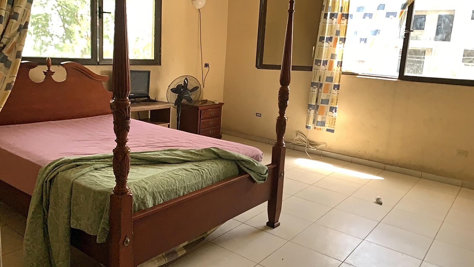 Palace-Style Villa for Sale, Vivy Mitchell, Petion-Ville, Haiti – House or Home has 6 Spacious Bedrooms, 5 1/2 Bathrooms, Multiple Grand Living & Dining Rooms, Majestic Kitchen, Whirlpool Jacuzzi Tub in Master Bedroom, Walk-in Closet, Basement Game Room & Gym, Floor-to-Ceiling Windows, Big Balconies, Terrace & Decks, Indoor & Outdoor Seating Areas, Ample Front-Back Yard Space, Reserved Space for Swimming Pool, Fruits, Vegetables, Tropical Trees, Two Gates, Brick Fence, Parking for 13+ Cars