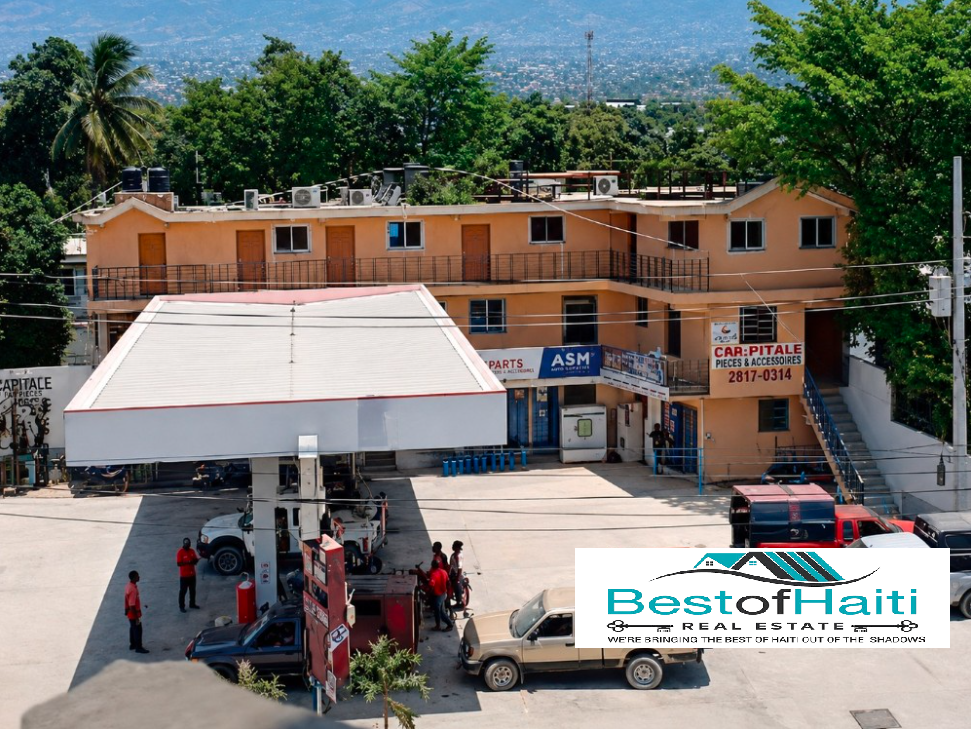 Profitable, Fully Operational Gas Station for Sale in Fleuriot, Tabarre, Haiti – Modern Fuel Canopy, Easy Access, 3 Underground Fuel Storage Tanks, 16,000 Gallons Gasoline Capacity, 5,000 Gallons of Diesel Fuel, Additional Revenue-Generating Rental Spaces, Offices, Grocery Store, and More – Built in 2023 on 1,400 m² (15,069 ft², or 11 centiemes) of Land