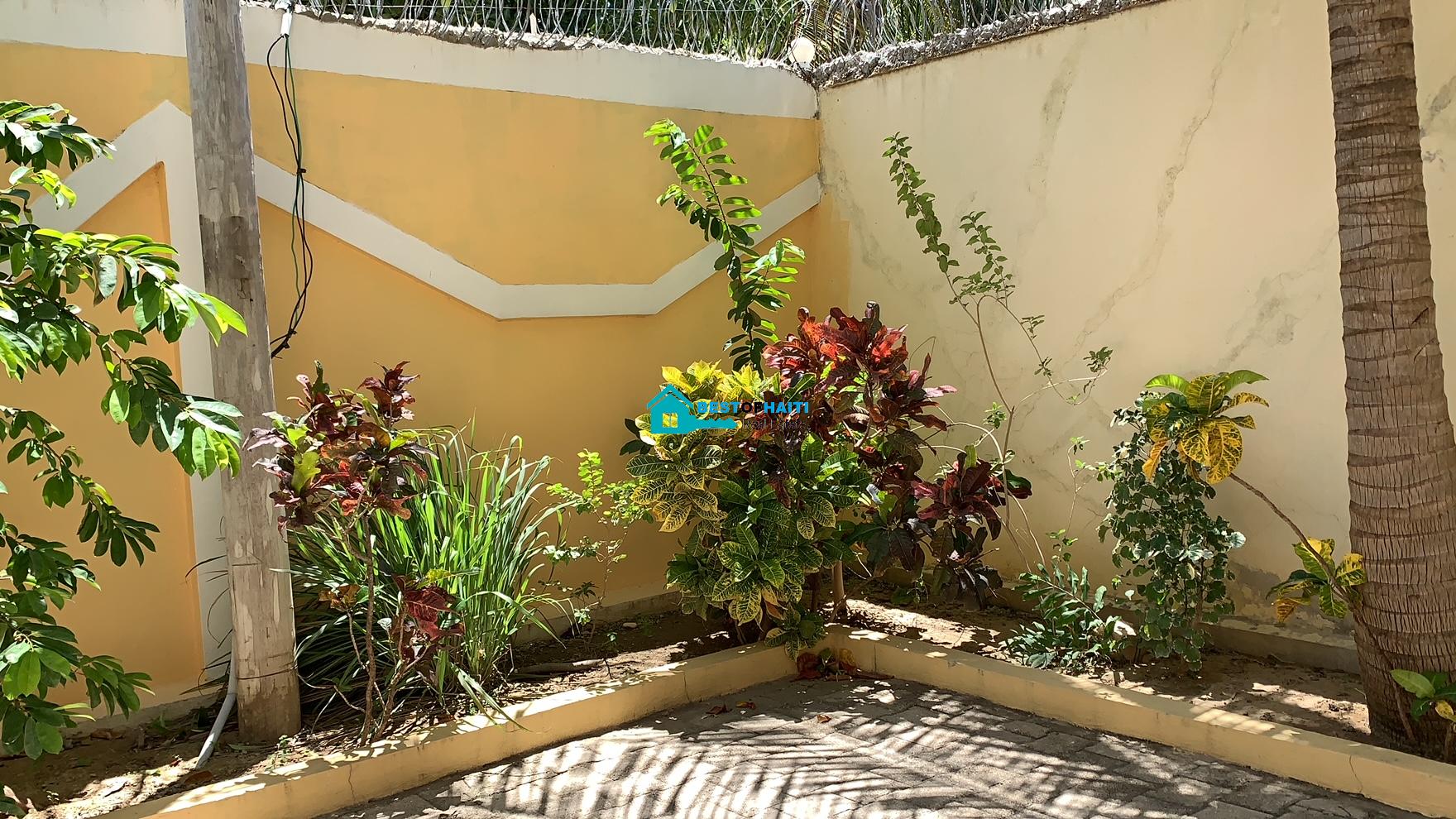 Beautiful, 3-Story, Mega Furnished House For Sale in Santo 17, Port-au-Prince, Haiti – 8 Spacious Bedrooms with Walk-in Closets, 7 Bathrooms, Multiple Living & Dining Rooms, Modern Kitchen, Floor-to-Ceiling Windows, Several Balconies, Servant Quarters, Big Yards/Gardens, 80-foot Artesian Well, High Fences, 2 Iron Gates, Lots of Parking Spaces