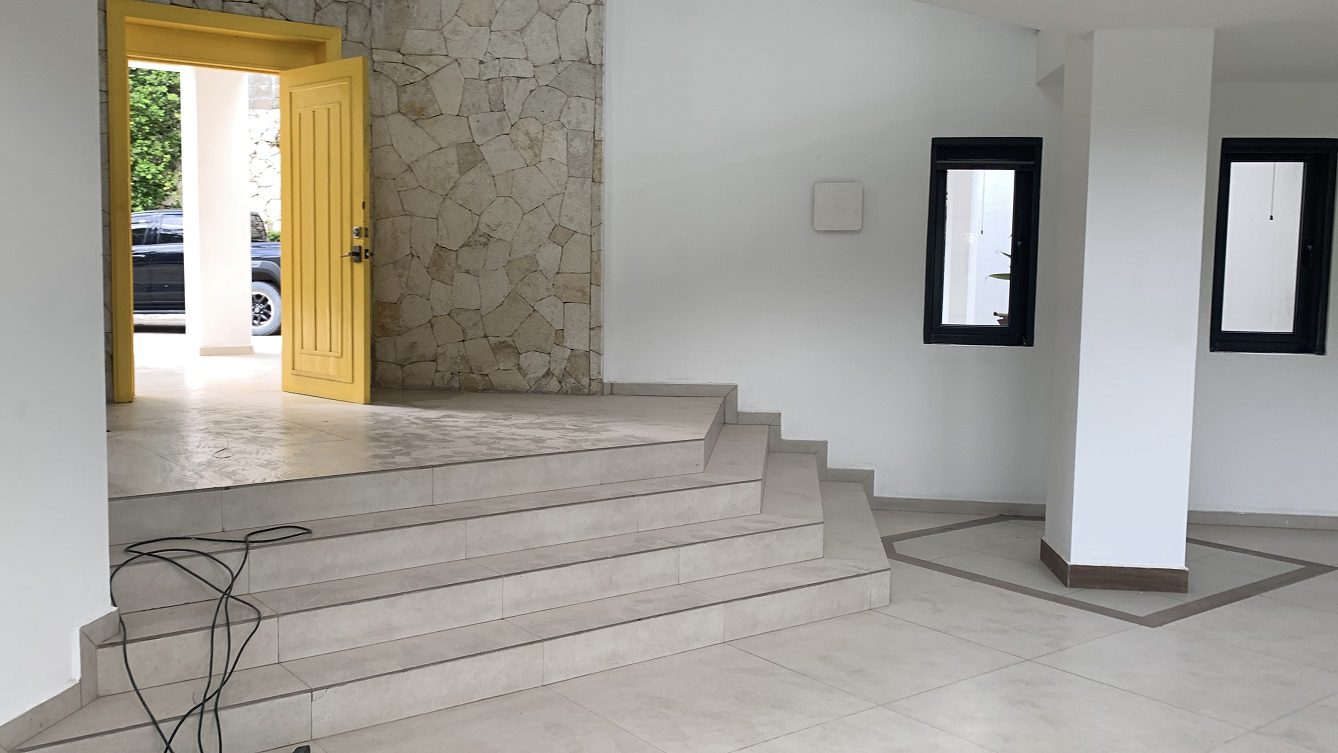 Newly Renovated FURNISHED MEGA LUXURY HOUSE for SALE, Juvenat (Yards from Karibe Hotel), Petion-Ville, Haiti – 4 Spacious Bedrooms, 3 1/2 Baths, Brand New Modern Furniture & Appliances,  Contemporary Island Kitchen, Manicured Backyard, Space for Sparkling Swimming Pool, 24/7 Robust Solar-Powered Electricity, Backup Generator, Security Guards on Rotation, WiFi/Internet, Servant Quarter, 10+ Parking Spaces, Lots of Greenery, Fruit, Vegetable, Tropical Trees, and More…