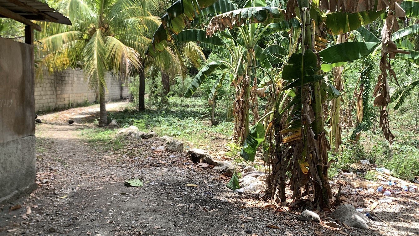 Cheap Flat Land with Small House for Sale in Santo 7, Croix-des-Bouquets, Haiti – 6 Centiemes (774 m² or 8,331 ft²), Completely Fenced with Bricks, Protective Metal Gate, Build-Ready, Rich Soil, Cul-de-Sac Entrance, Move-in While Building a Bigger House, Hotel, or Apartment Complex