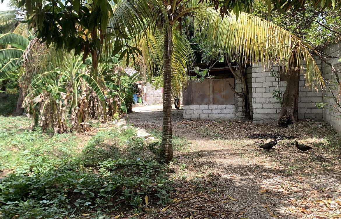 Cheap Flat Land with Small House for Sale in Santo 7, Croix-des-Bouquets, Haiti – 6 Centiemes (774 m² or 8,331 ft²), Completely Fenced with Bricks, Protective Metal Gate, Build-Ready, Rich Soil, Cul-de-Sac Entrance, Move-in While Building a Bigger House, Hotel, or Apartment Complex